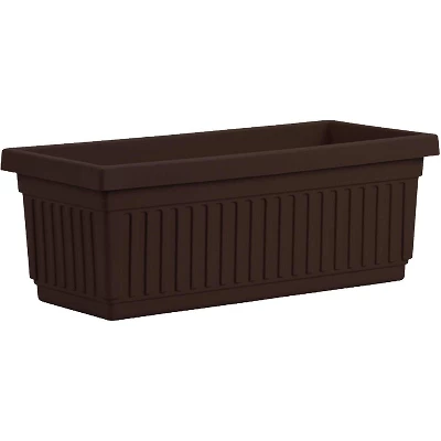 HC Companies VNP30000E21 29.5 X 6.75 X 6.38 Inch Outdoor Fluted Plastic Venetian Flower Box For Flowers, Vegetables, Or Succulents, Chocolate (2 Pack) 1 HC Companies VNP30000E21 29.5 X 6.75 X 6.38 Inch Outdoor Fluted Plastic Venetian Flower Box For Flowers, Vegetables, Or Succulents, Chocolate (2 Pack)