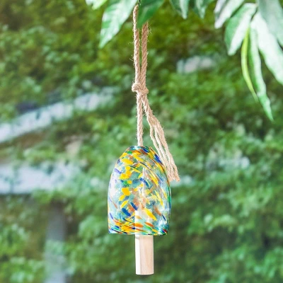 Evergreen 8"H Turquoise Swirl Chime 1 Evergreen 8"H Turquoise Swirl Chime