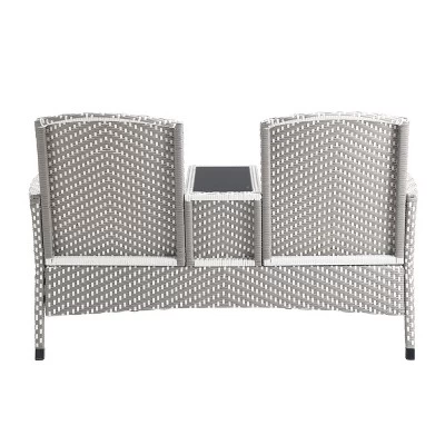 2pc Maksville Aluminum Patio Loveseat & Storage Bench - MiBasics 16 2pc Maksville Aluminum Patio Loveseat & Storage Bench - MiBasics - Image 16
