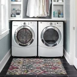 Govan Washable Outdoor Rug Ivory/Charcoal - Linon -Quality Garden Outdoor Store GUEST 020a842b e3c0 483d aab0 3b38db7bf3d3