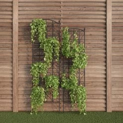 Garden Trellis - Set Of 2 Metal Panels With Decorative Scrolls - Fencing For Climbing Vines, Roses, Potted Plants, And Flowers By Pure Garden (Black) -Quality Garden Outdoor Store GUEST 025d8119 afa8 4b4f a2f5 53f0e9c681cb