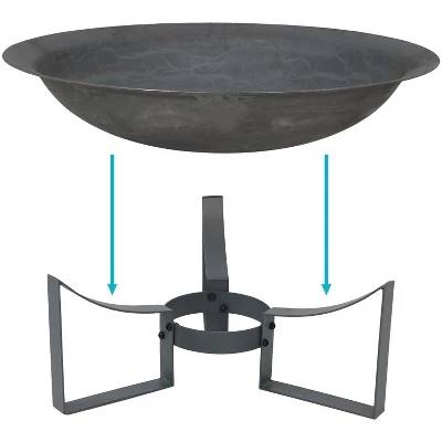 Sunnydaze Decor Sunnydaze Outdoor Camping Or Backyard Cast Iron With Heat Resistant Finish Modern Round Fire Pit Bowl With Stand - 23" - Bronze 5 Sunnydaze Decor Sunnydaze Outdoor Camping Or Backyard Cast Iron With Heat Resistant Finish Modern Round Fire Pit Bowl With Stand - 23" - Bronze - Image 5