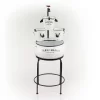 36" Buckets With Faucet Tabletop Fountain White - Alpine Corporation