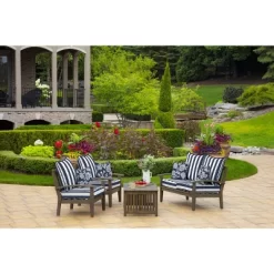 Arden Selections 16" X 16" Outdoor Decorative Throw Pillow Sapphire Ashland Jacobean -Quality Garden Outdoor Store GUEST 04a7e1bc b879 4537 9440 aff0896dc407