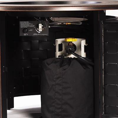 5pc Outdoor Fire Table Set With 44" Round Fire Table, 4 Deep Seating Swivel Rocking Chairs & Table Fabric Covers - Oakland Living 9 5pc Outdoor Fire Table Set With 44" Round Fire Table, 4 Deep Seating Swivel Rocking Chairs & Table Fabric Covers - Oakland Living - Image 9