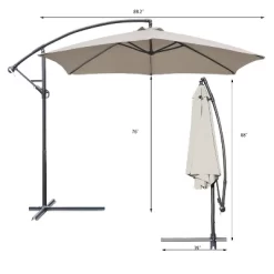 10' X 10' Outdoor Hanging Offset Cantilever Patio Umbrella With Easy Tilt - Devoko -Quality Garden Outdoor Store GUEST 04d3d71b 902e 4448 9bdb 50db06b2d0af