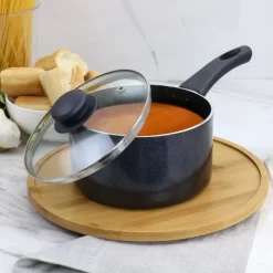 Oster® Oster Anetta 1.5 Quart Aluminum Nonstick Saucepan In Navy Blue -Quality Garden Outdoor Store GUEST 04d81609 3ea4 436f 9db0 ff3df86be350