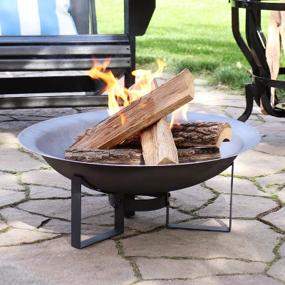 Sunnydaze Decor Sunnydaze Outdoor Camping Or Backyard Cast Iron With Heat Resistant Finish Modern Round Fire Pit Bowl With Stand - 23" - Bronze 1 Sunnydaze Decor Sunnydaze Outdoor Camping Or Backyard Cast Iron With Heat Resistant Finish Modern Round Fire Pit Bowl With Stand - 23" - Bronze