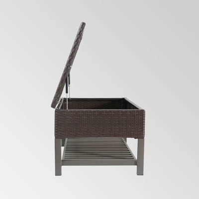 Regent Wicker Storage Bench - Christopher Knight Home 2 Regent Wicker Storage Bench - Christopher Knight Home - Image 2