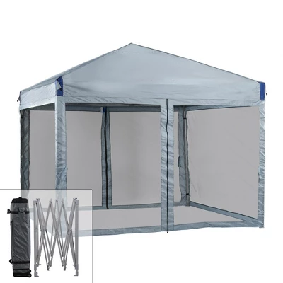 Aoodor 10' X 10' Pop Up Canopy Tent With Removable Mesh Sidewalls, Portable Instant Shade Canopy With Roller Bag 8 Aoodor 10' X 10' Pop Up Canopy Tent With Removable Mesh Sidewalls, Portable Instant Shade Canopy With Roller Bag - Image 8