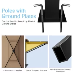 Tangkula 13.5'x 4'Patio BBQ Grill Gazebo Side Awnings Shelves 2-Tier Canopy Outdoor -Quality Garden Outdoor Store GUEST 05c9d008 e447 4d03 b1fc 874759ef1108