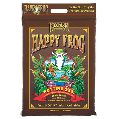 FoxFarm FX14054 Happy Frog Nutrient Rich And PH Adjusted Rapid Growth Garden Potting Soil Mix Is Ready To Use, 12 Quart (3 Pack) 1 FoxFarm FX14054 Happy Frog Nutrient Rich And PH Adjusted Rapid Growth Garden Potting Soil Mix Is Ready To Use, 12 Quart (3 Pack)