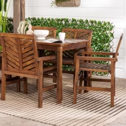 7pc Slatted Chevron Acacia Patio Dining Set - Saracina Home 17 7pc Slatted Chevron Acacia Patio Dining Set - Saracina Home -Quality Garden Outdoor Store GUEST 0739b11c 311d 443b 9be9 5f58fdbea9ef