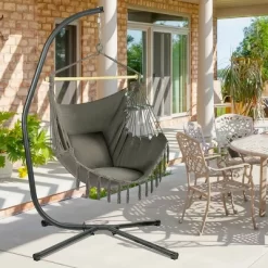 Hammock Steel C Stand -Stand For Hanging Hammock Chairs - 300 Pound Capacity, Black -Quality Garden Outdoor Store GUEST 073e503f a57b 42bd bc61 48e45c72ded3