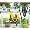 Ceara 3 Bar Hammock Swing Chair - Yellow/Blue - Sol Living