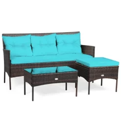 Tangkula 3 PCS Patio Furniture Set Outdoor All Weather Wicker Conversation Set W/Cushioned Ottoman & Side Table 22 Tangkula 3 PCS Patio Furniture Set Outdoor All Weather Wicker Conversation Set W/Cushioned Ottoman & Side Table -Quality Garden Outdoor Store GUEST 07921ce3 4b8a 4212 a3b4 5e4caf64eeac
