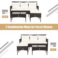 Tangkula 3 PCS Patio Furniture Set Outdoor All Weather Wicker Conversation Set W/Cushioned Ottoman & Side Table 18 Tangkula 3 PCS Patio Furniture Set Outdoor All Weather Wicker Conversation Set W/Cushioned Ottoman & Side Table -Quality Garden Outdoor Store GUEST 07ecc33e d646 4716 aaf6 05285555487c