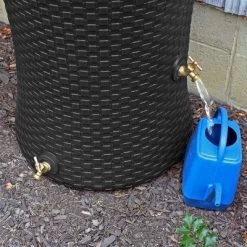 Good Ideas Impressions 50 Gallon Nantucket Outdoor Home Rain Barrel Water Storage Collector With Garden Planter And Brass Spigot, Black -Quality Garden Outdoor Store GUEST 086b5aed def6 492e a851 eeeae22e14bb