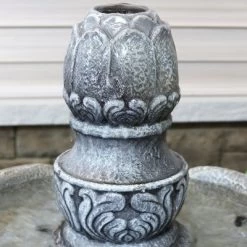 Sunnydaze Decor Sunnydaze 50"H Electric Fiberglass Reinforced Concrete 2-Tier French Garden Design Outdoor Water Fountain, Dusty Gray -Quality Garden Outdoor Store GUEST 0d45e4ae b482 4fe5 8f3c bb3de5278cb8
