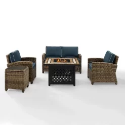 Crosley 5pc Bradenton Steel Outdoor Patio Fire Pit Furniture Set -Quality Garden Outdoor Store GUEST 0d52d6ec f9bc 45fa 9d24 80c8d2d39d01