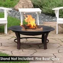 Sunnydaze Decor Sunnydaze Outdoor Camping Or Backyard Replacement Round Steel With Heat-Resistant Paint Finish Fire Pit Bowl - Black -Quality Garden Outdoor Store GUEST 0e2a27db e94c 4b5f acd3 bbb4d78809bc