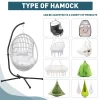 Hammock Steel C Stand -Stand For Hanging Hammock Chairs - 300 Pound Capacity, Black