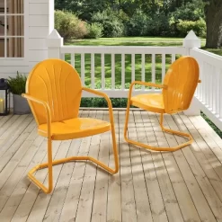 Griffith Metal Chair Tangerine - Crosley -Quality Garden Outdoor Store GUEST 0f7d7b9e 4748 476c aa0a baed8d7ad5eb