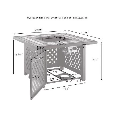Bradenton 5pc Outdoor Wicker Arm Chair & Fire Table Set - Crosley 17 Bradenton 5pc Outdoor Wicker Arm Chair & Fire Table Set - Crosley - Image 17