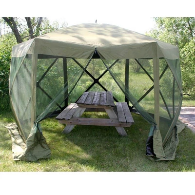 CLAM Quick Set Escape 12 X 12 Foot Portable Pop Up Outdoor Camping Gazebo Canopy Shelter Tent With Carry Bag And Wind Panels (2 Pack), Green 5 CLAM Quick Set Escape 12 X 12 Foot Portable Pop Up Outdoor Camping Gazebo Canopy Shelter Tent With Carry Bag And Wind Panels (2 Pack), Green - Image 5