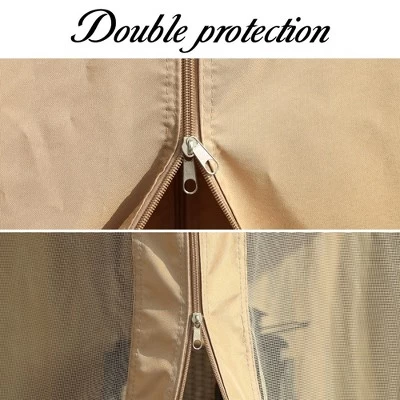 Aoodor Gazebo Polycarbonate Roof, Wooden Print Aluminum Frame With Mosquito Netting And Curtain 6 Aoodor Gazebo Polycarbonate Roof, Wooden Print Aluminum Frame With Mosquito Netting And Curtain - Image 6