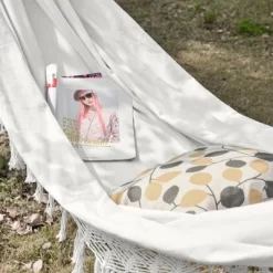 Outsunny Extra Large Boho Hammock With Macrame Tassel Fringe, Includes Carrying Bag, Indoor Outdoor Tree Hammock For Porch, Backyard, Camping, White -Quality Garden Outdoor Store GUEST 105cb484 b3df 4d2c b584 03f64e0768b1