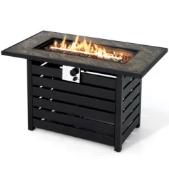 Costway 42'' Rectangular Propane Fire Pit Table 50,000 BTU W/ Lava Rocks & PVC Cover -Quality Garden Outdoor Store GUEST 10c96807 324d 494f 8ea9 fb0ba4ff7c31