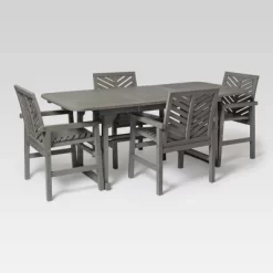 5pc Slatted Extendable Acacia Wood Patio Dining Set - Saracina Home 21 5pc Slatted Extendable Acacia Wood Patio Dining Set - Saracina Home -Quality Garden Outdoor Store GUEST 1180b99e 29f9 4ec7 9106 c492deb0dc52
