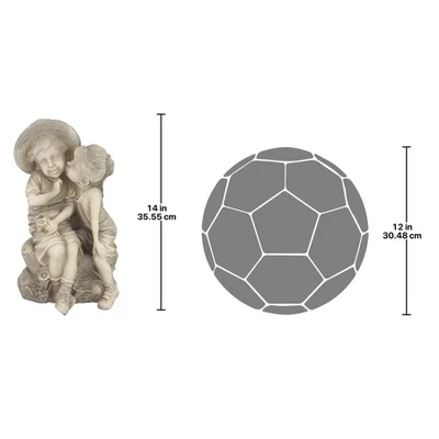 Design Toscano Kissing Kids Boy And Girl Statue 6 Design Toscano Kissing Kids Boy And Girl Statue - Image 6