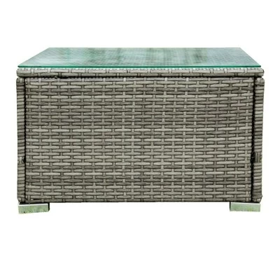 4pc Wicker Patio Seating Set With Cushions - Gray/Beige - GODEER 16 4pc Wicker Patio Seating Set With Cushions - Gray/Beige - GODEER - Image 16