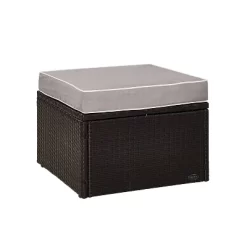 Palm Harbor Outdoor Wicker Ottoman - Gray - Crosley 10 Palm Harbor Outdoor Wicker Ottoman - Gray - Crosley -Quality Garden Outdoor Store GUEST 12d4c82a c82e 40e8 8ead 213c310fedd7