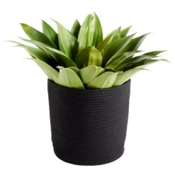 Juvale 2 Pack Decorative Woven Planter Basket With Plastic Liner For Outdoor, Indoor, Floor, Plants, Storage, Black, 10 X 11 In -Quality Garden Outdoor Store GUEST 135376bc b396 478e 9d50 b4e873e15501