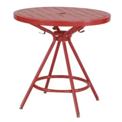 Steel CoGo 30" Steel Patio Bistro Table In Red-Safco