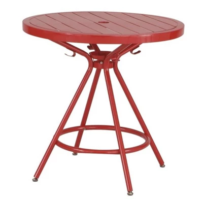 Steel CoGo 30" Steel Patio Bistro Table In Red-Safco 1 Steel CoGo 30" Steel Patio Bistro Table In Red-Safco