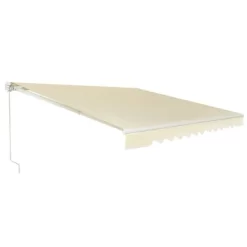 Costway Retractable Patio Awning Aluminum Deck Sunshade Shelter Outdoor Beige -Quality Garden Outdoor Store GUEST 156a399c 7ba8 4fcf 984a 8165543a208a