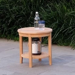 Cambridge Casual Teak Round Sherwood Patio Accent Table -Quality Garden Outdoor Store GUEST 15e74963 fc48 430e 8021 fd36eaa997fe