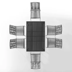 Fenton 7pc Outdoor Wicker/Metal Dining Set - Gray/Matte Black - Crosley -Quality Garden Outdoor Store GUEST 168abbd2 7ee3 48f8 8ce1 8ccd3deb6c54