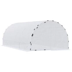 Outsunny 20' X 10' X 7' Large Walk-in Greenhouse, Steel Frame, PE Cover, 2 Doors, Outdoor Tunnel Hoop Hot House Kit, White -Quality Garden Outdoor Store GUEST 16e2ae47 2181 4262 ba0d 7ad29b00e45b