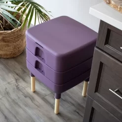 FCMP Outdoor Essential Living 6 Gallon UV Protected Plastic Worm Composter Bin Storage Container Box With 2 Trays For Garden And Home, Plum -Quality Garden Outdoor Store GUEST 16f6e98d 7fec 4bbd b29b 4feac5ba8338