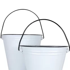 Set Of 2 Pail Wall Planters White Metal By Foreside Home & Garden 11 Set Of 2 Pail Wall Planters White Metal By Foreside Home & Garden -Quality Garden Outdoor Store GUEST 1928dc68 027d 49db a8c8 4d927553cb3c