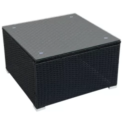 9pc Wicker Patio Set With Cushions - Black/Beige - GODEER -Quality Garden Outdoor Store GUEST 19e2fc4f 3caa 482d 92f9 306d86a74b0f