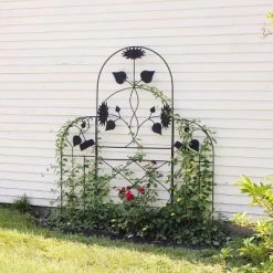 Achla Designs 90" Sunflower Decorative Iron Garden Trellis Black Powder Coat Finish -Quality Garden Outdoor Store GUEST 1a81c7c3 5cd8 4200 9f80 81d3798849ec
