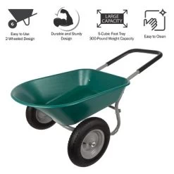 Nature Spring 2-Wheeled Garden Wheelbarrow For Residential DIY Landscaping, Lawn Care, And Remodeling -Quality Garden Outdoor Store GUEST 1ad04be7 36a4 41c4 9cf8 1963790266ea