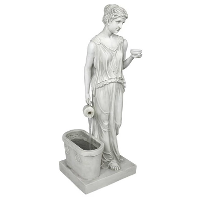 Design Toscano Hebe, Goddess Of Youth Garden Fountain - Off-White 2 Design Toscano Hebe, Goddess Of Youth Garden Fountain - Off-White - Image 2