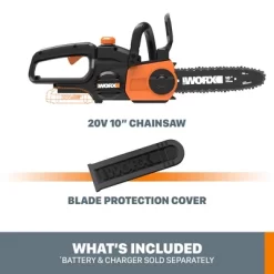 Worx WG322.9 20V Power Share 10" Cordless Chainsaw With Auto-Tension (Tool Only)